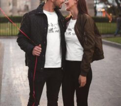 Valentine's Day Matching Outfits Set - 'She is With Me' & 'I am With Him', Gift for Lovebirds