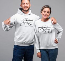 Charming Honeymoon Hubby & Wifey Custom Date Matching Outfits | Just Married & Engaged Duo Sets