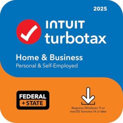 TurboTax Home & Business 2025 + State – Mac OS, Windows [Digital Download]